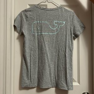 Vineyard Vines Short Sleeve Shirt, XS, Grey with Light Blue